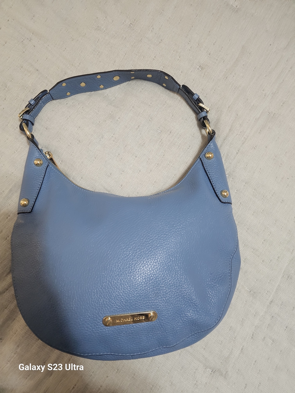 Michael Kors Blue Leather Shoulder Bag